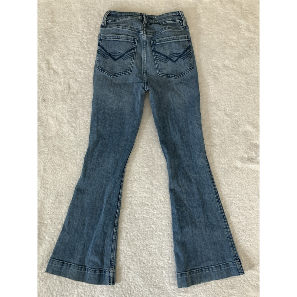 Idyllwind Flared Jeans Womens Festival Boho Flare Blue Denim Western SZ 0W X 30L